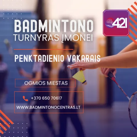 Badmintono turnyras įmonei (avansas)